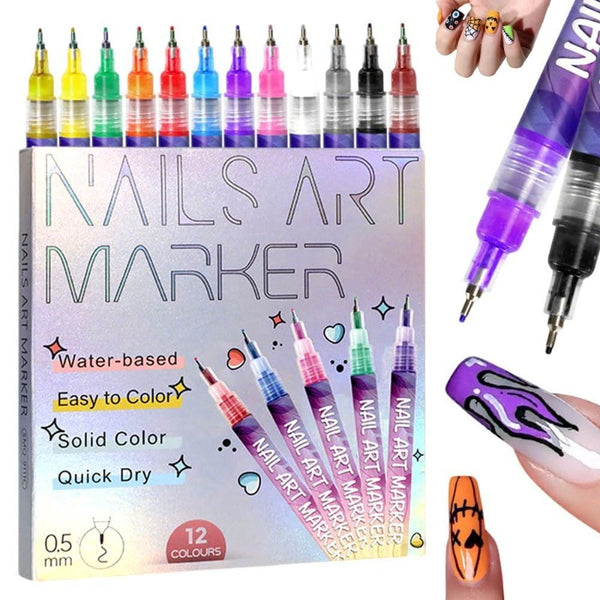 GlamDash 12 Colors Graffiti Dotting Painting Marker Pen Kit